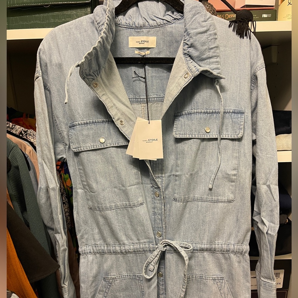 Isabel Marant Light Blue Denim Jumpsuit